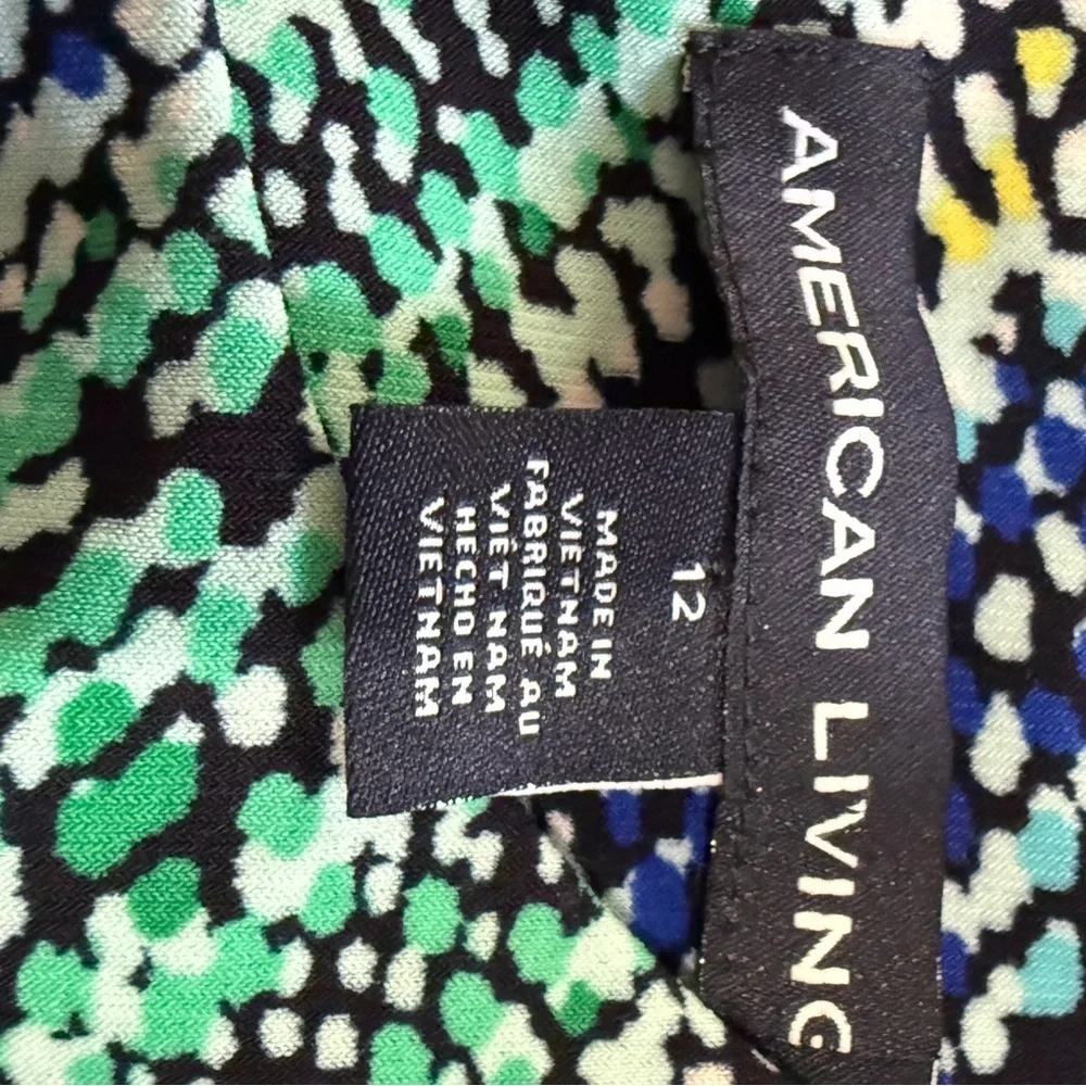 American Living Blue and Green Sleeveless A-line Maxi Dress - Picture 7 of 9